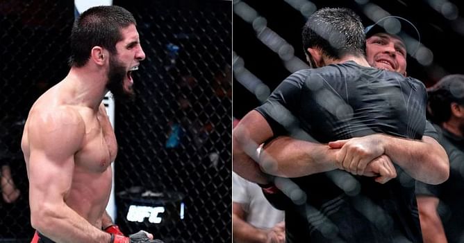 "This guy pressured me all four rounds" - Islam Makhachev reveals Khabib Nurmagomedov's reaction to his UFC Vegas 31 win over Thiago Moises