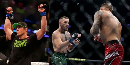 Chael Sonnen (left) and Conor McGregor vs. Dustin Poirier 3 (right) via Getty Images