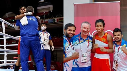 Lovlina Borgohain after her win in the women's welterweight category