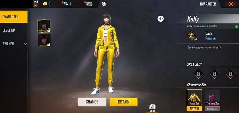 Kelly&#039;s Dash ability (Image via Free Fire)