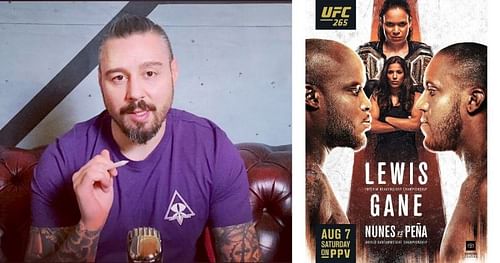 Dan Hardy (left), UFC 265 poster (right) [Images Courtesy: @danhardymma @ufc]