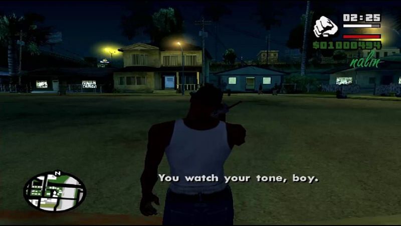 GTA San Andreas has some of the best dialogues in the GTA series (Image via NALIN YouTube)