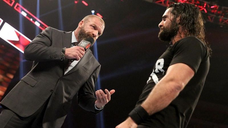 Triple H and Seth Rollins on Monday Night RAW