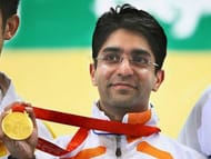 Abhinav Bindra winning the historic Gold in the 2008 Beijing Olympics - Can Divyansh do the same at the Tokyo Olympics