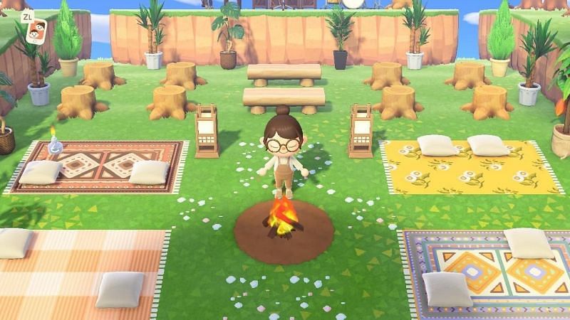 It isn&#039;t possible to place rugs outdoors in Animal Crossing: New Horizons (Image via Reddit)