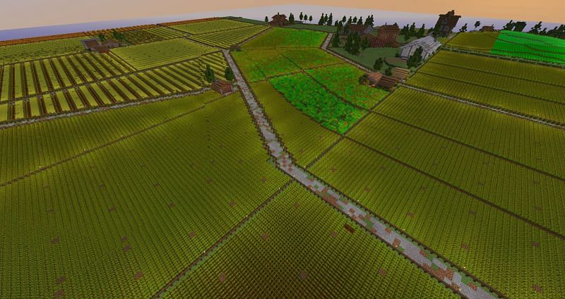 A huge farm made by u/Luxaholic (Image via Reddit)