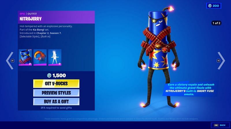 Nitrojerry is lit (Image via Fortnite/Epic Games)