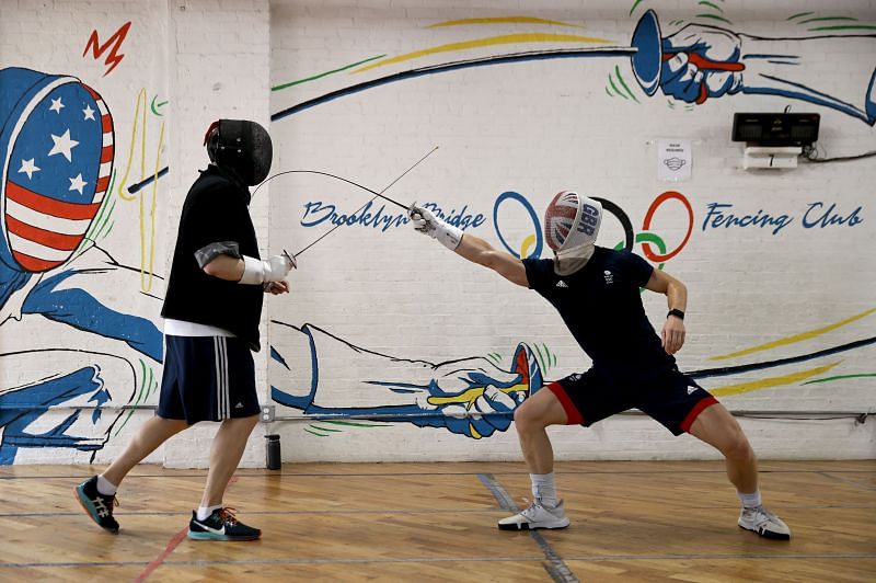 Team GB Fencer Marcus Mepstead Training Session