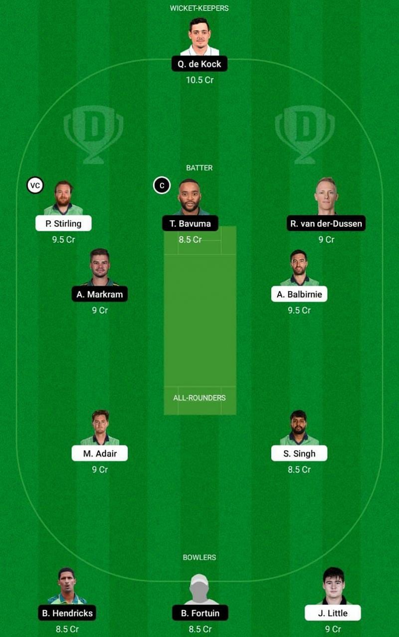 IRE vs SA 3rd T20I Dream11 Fantasy Tip #1