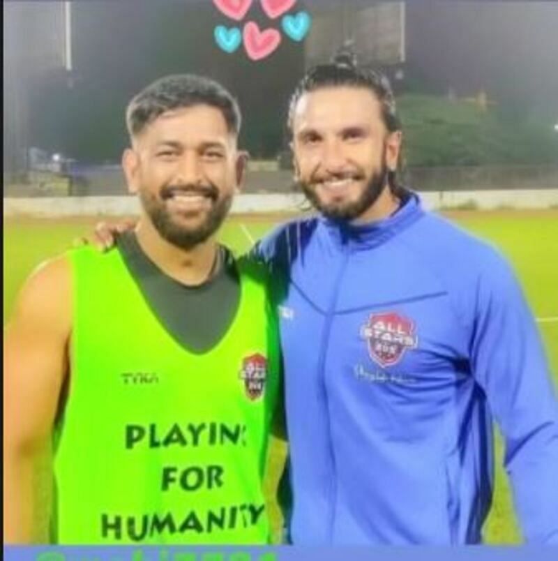 They played for the All-Star Football Club in Mumbai (PC: Ranveer Singh Instagram)