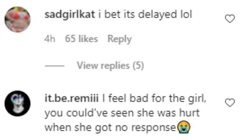 Screenshot of defnoodle&#039;s Instagram comments (1/7)