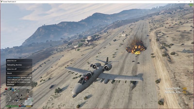Flying a plane in GTA Online (Image via gta5-mods.com)