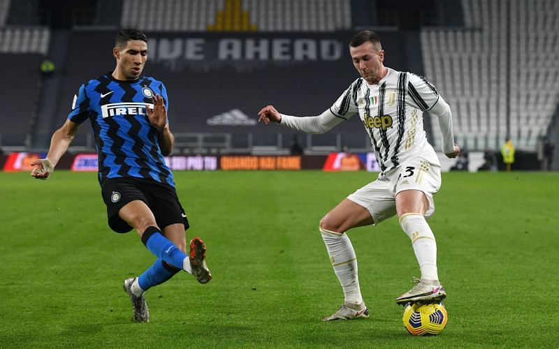 Federico Bernardeschi (right) in action for Juventus