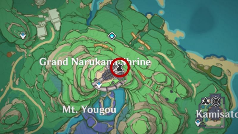 Yougou Cleansing barrier location (image via Genshin Impact)