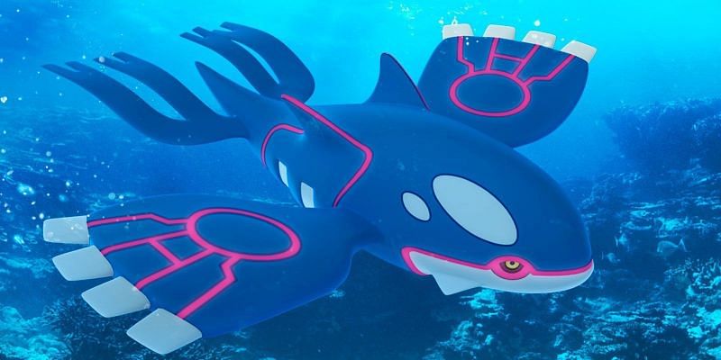 Kyogre&#039;s offensive capability is one of the highest among Water-type Pokemon in Pokemon GO (Image via Niantic)