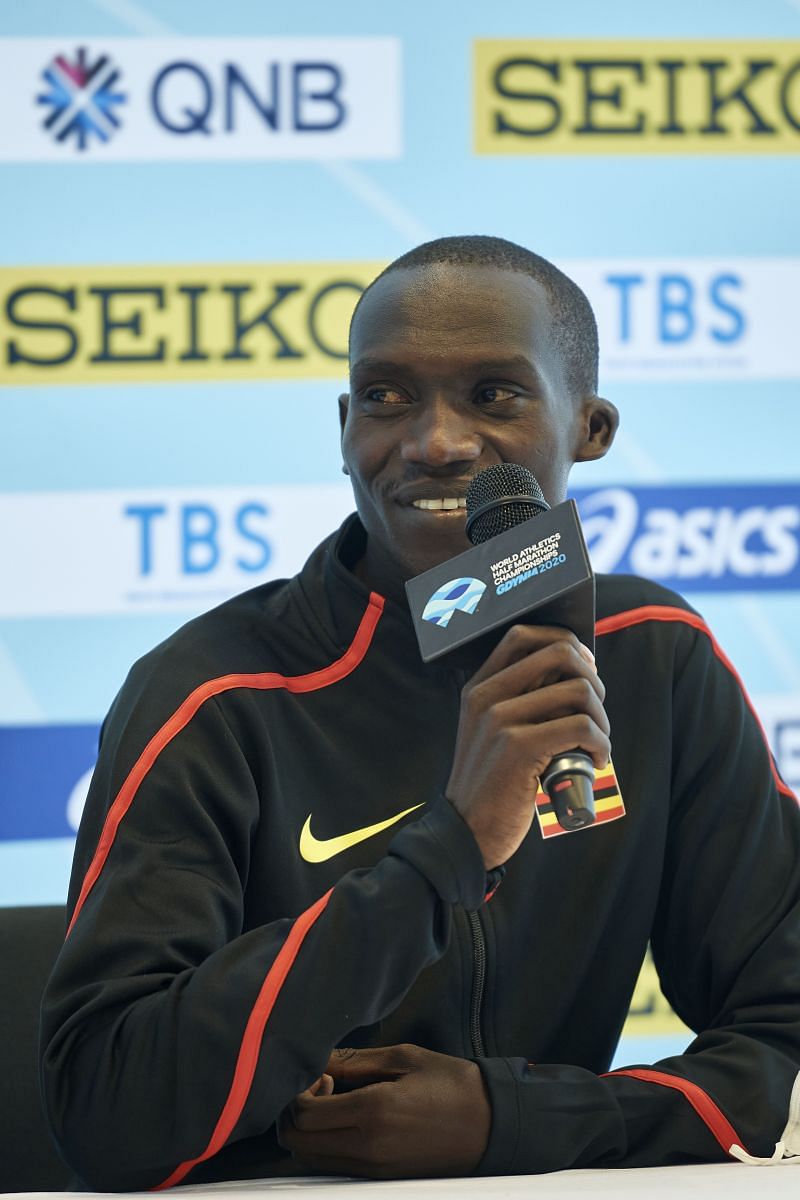 Joshua Cheptegei at the World Athletics Half Marathon Championships, 2020