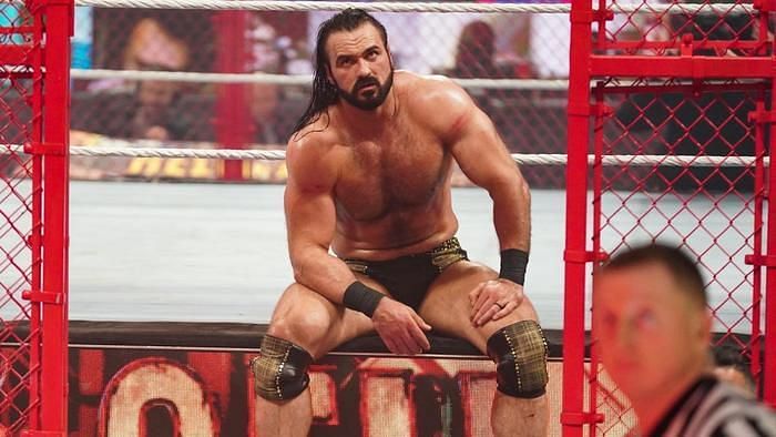 Drew McIntyre after losing his last WWE title opportunity at Hell in a Cell 2021