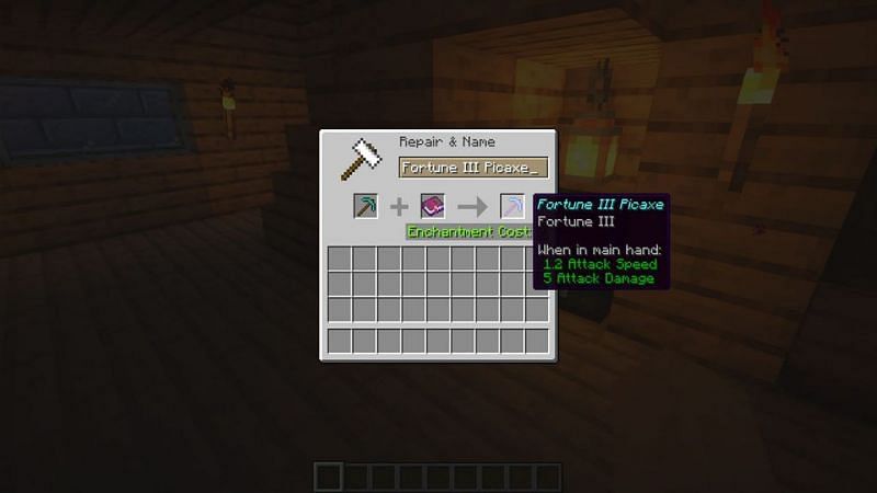 Fortune enchanted book (Image via Minecraft)