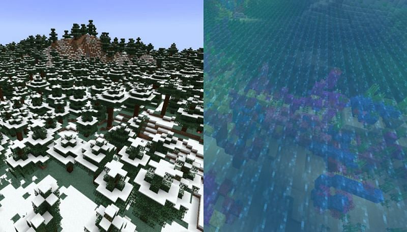 Axolotls and wolves have very different habitats (Image via Minecraft)