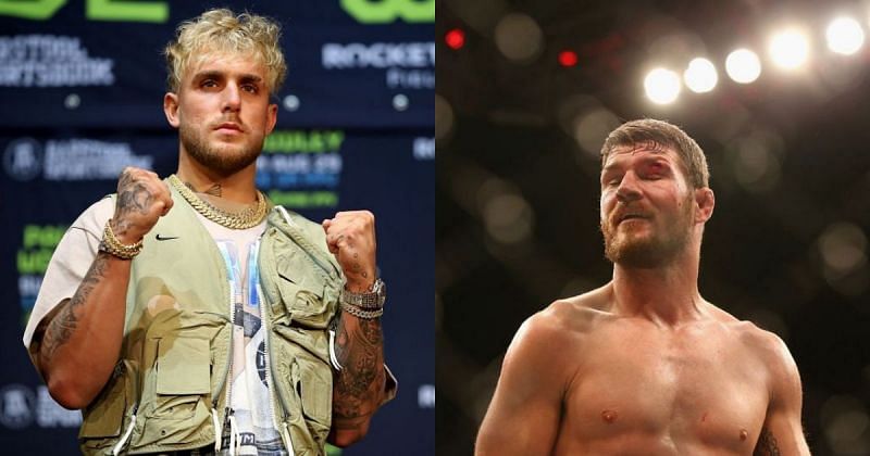 Jake Paul (left) &amp; Michael Bisping (right)