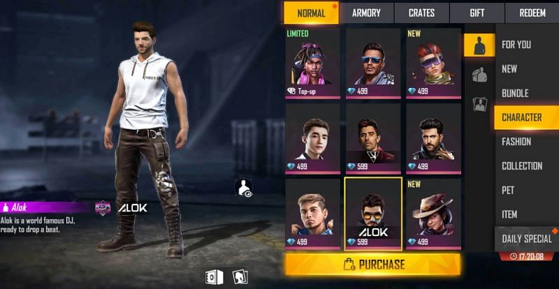Characters in Free Fire