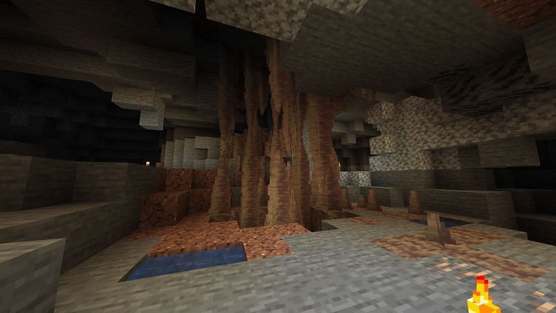 Naturally generated dripstone in a cave (Image via u/craft6886 on Reddit)