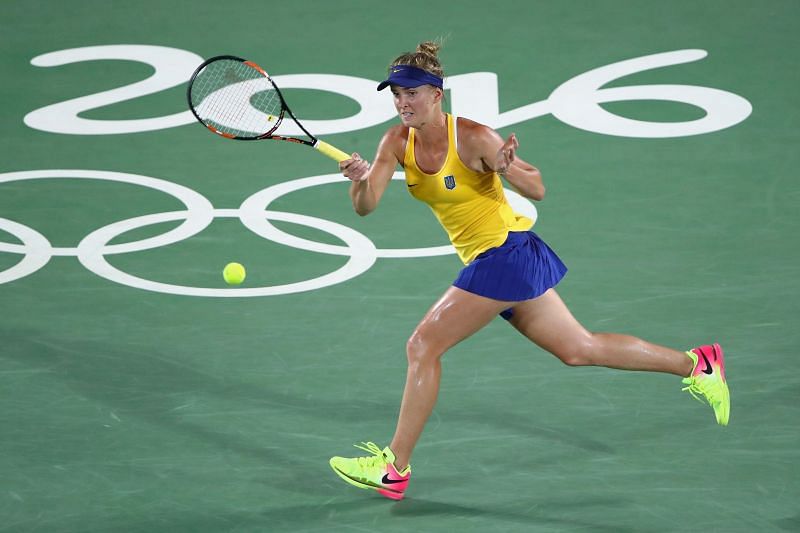 Elina Svitolina in her match against Serena Williams at the Rio Olympics in 2016
