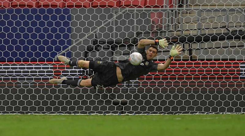 Martinez saved three penalties against Colombia in the shootout.