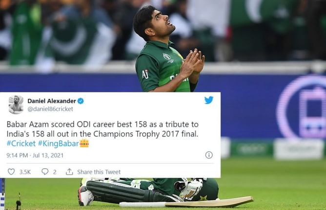 "I repeat, never ever doubt Babar Azam once the series is over"- Twitterati hails Babar Azam for his career-best ODI knock