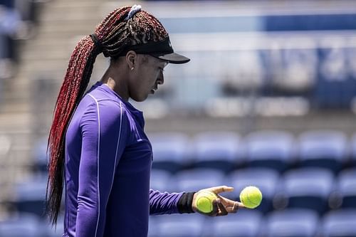 Naomi Osaka during a practice session ahead of the Tokyo Olympics