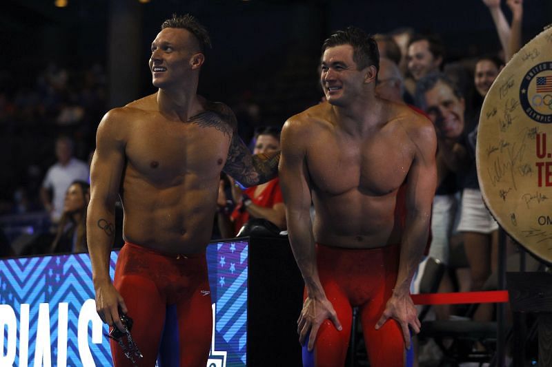 Caeleb Dressel and Nathan Adrian Caeleb Dressel