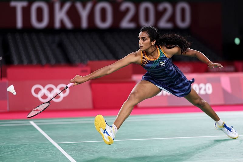 Pusarla V. Sindhu of Team India competes against Tai Tzu-ying of Team Chinese Taipei during a Women&#039;s Singles Semi-final match