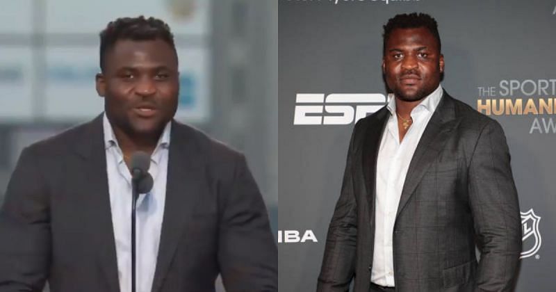 Francis Ngannou won the Marvel&#039;s Earth&rsquo;s Mightiest Athletes award. (Image credits: @espnmma via Twitter).
