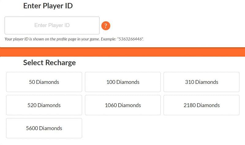 You should enter your Player ID and then choose any one of the recharge (Image via Codashop)