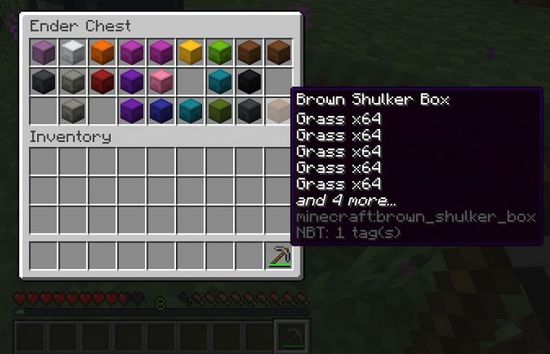 A player storing their whole base in an ender chest (Image via Reddit)