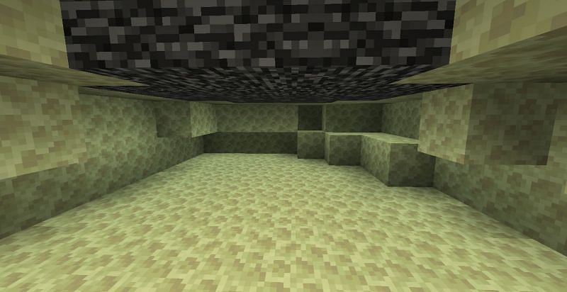 Clear area under exit portal (Image via Minecraft)