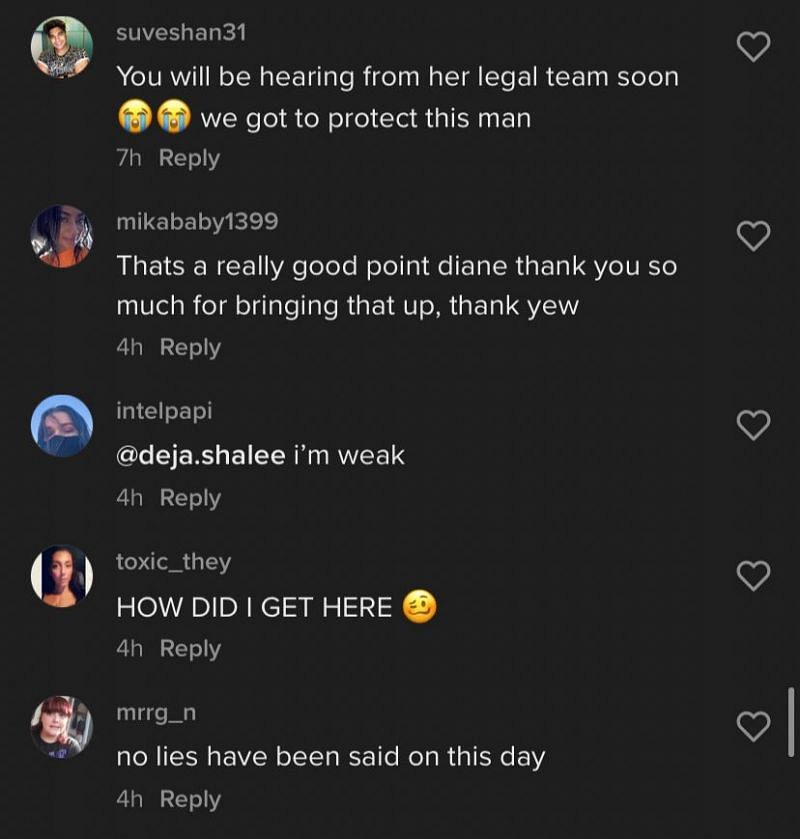 Fans react in the comments (Image via TikTok)
