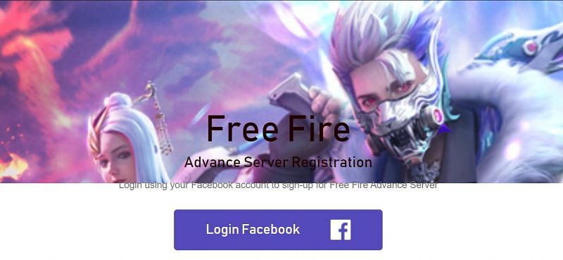 Log in to the website of Free Fire Advance Server (Image via Free Fire)