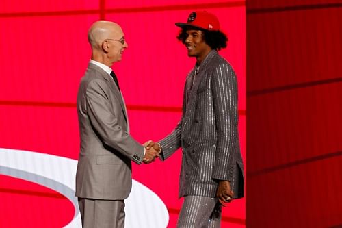 Adam Silver (left) with #2 draft pick Ja(right)