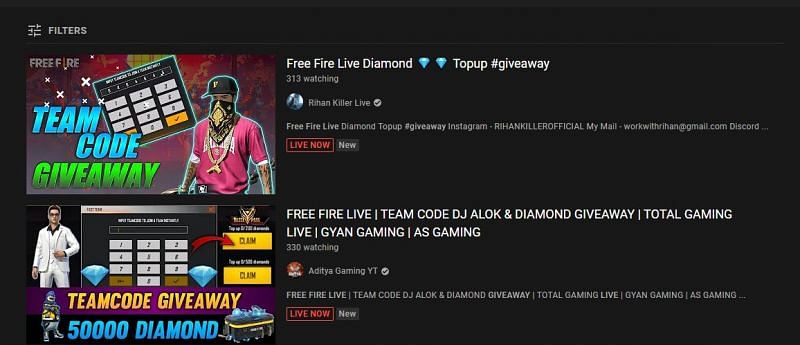 Giveaways take place regularly (Image via YouTube)