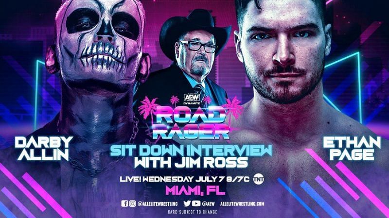 Darby Allin and Ethan Page are set for an interview with JR