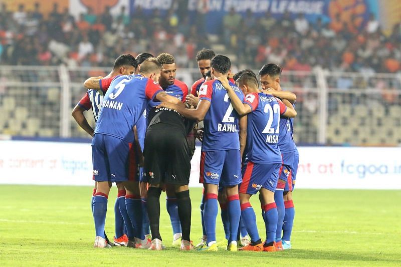 Bengaluru FC players form a huddle