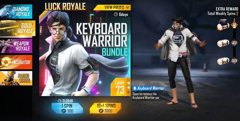 The Grand prize in the Gold Royale is nearly the same in all servers (Image via Free FIre)