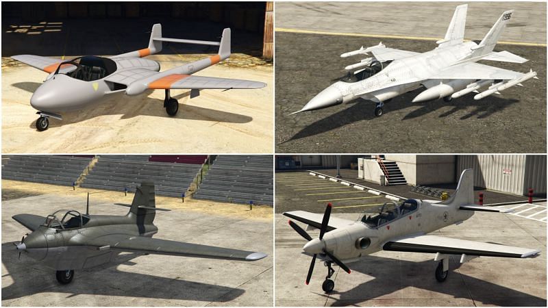 The planes with the best handling in GTA Online (Images via GTA Wiki)