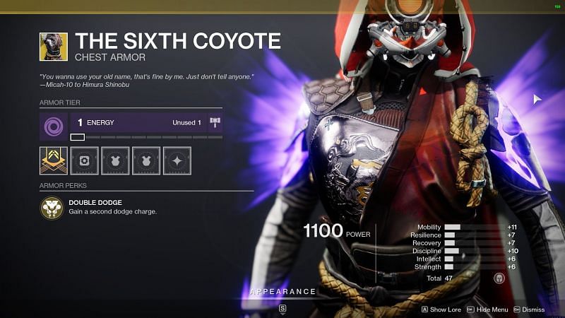 Destiny 2&#039;s The Sixth Coyote (Image via Bungie)