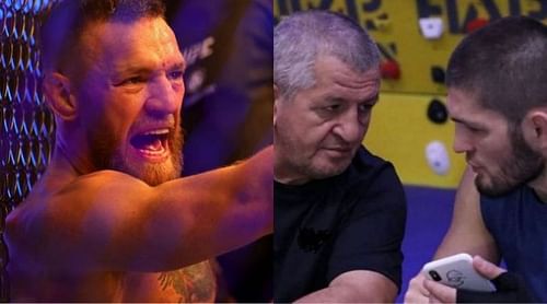 Conor McGregor, Abdulmanap and Khabib Nurmagomedov