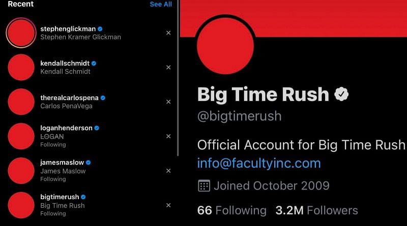 Big Time Rush Twitter. (Image via: Twitter/bigtimerush)