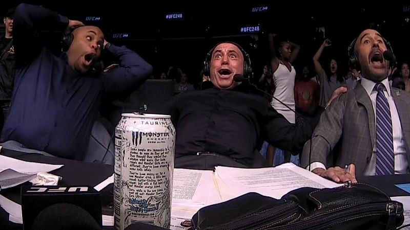 Daniel Cormier (left), Joe Rogan (middle) and Jon Anik (right) [Image credits: foxsports.com.au]