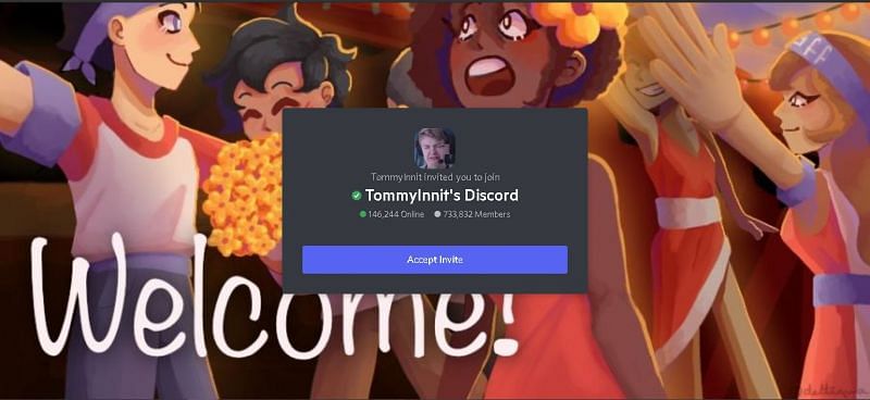 TommyInnit&#039;s Discord (Image via Discord)