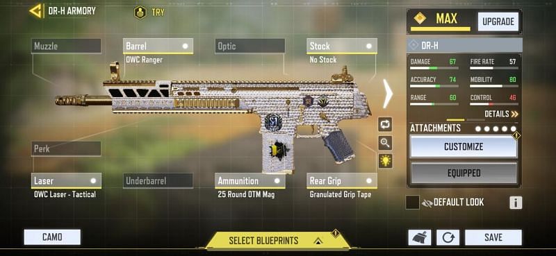 DR-H gunsmith in COD Mobile/ Image via COD Mobile